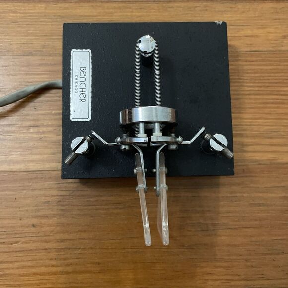 Bencher Ham Radio Morse Code CW Iambic Paddle Keyer Black Vintage TESTED - Picture 7 of 11